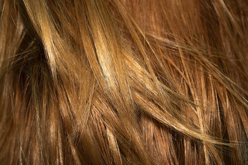 Brown shiny hair as background