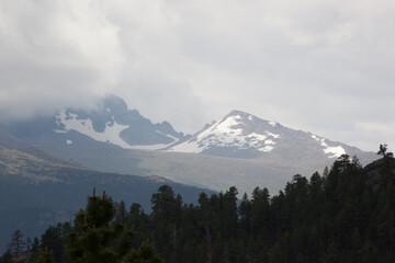 Winter mountain with snow