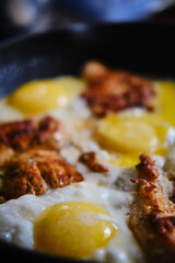Chicken and eggs breakfast