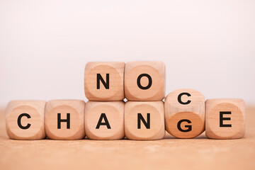 change and chance printed on cubes