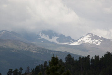 Winter mountain with snow