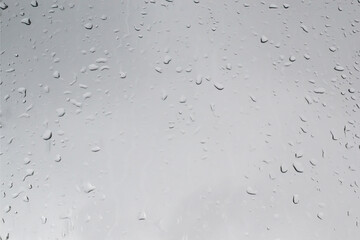 raindrops on the window glass. a glass on a rainy day. windowpane with rain drops