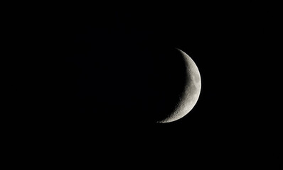 Obraz na płótnie Canvas Crescent moon in the starry sky