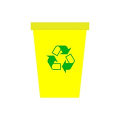 Vector illustration of a trash can.