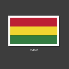 Bolivia flag Vector Square Icon	
