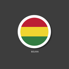 Bolivia flag Vector circle with flags.	