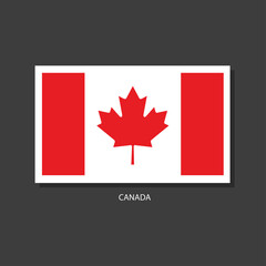 Canada flag Vector Square Icon	
