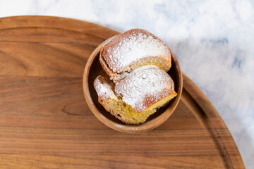 Tasty cookie top view