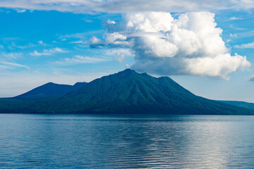 北海道　支笏湖の夏の風景