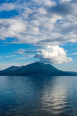 北海道　支笏湖の夏の風景
