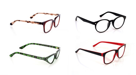 Glasses isolated on white background for applying on a portrait