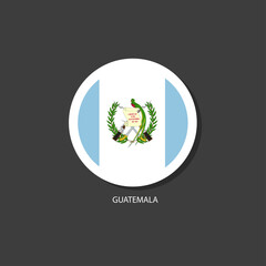 Guatemala flag Vector circle with flags.	