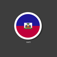 Obraz premium Haiti flag Vector circle with flags.