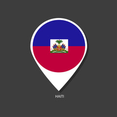 Haiti flag Vector marker with flags.	