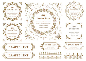 set of vintage design elements for design