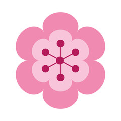 beautiful flower nature isolated icon