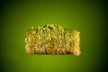 Turkish dessert with pistachio