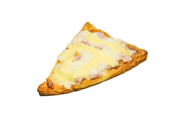 Cheese pizza on white background