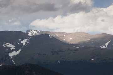 Mountain landscape with clouds