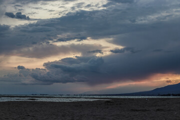 beautiful sunset by the sea