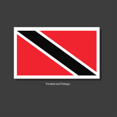 Trinidad and Tobago flag Vector Square Icon