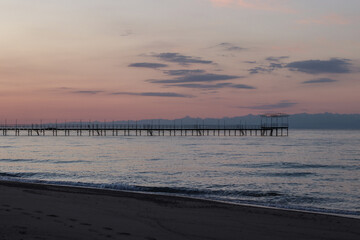 beautiful sunset by the sea