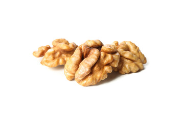 Tasty walnut isolated on white background. Vitamin food