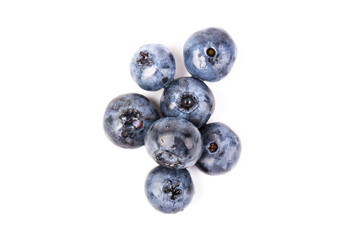 Blueberry isolated. Blueberry on white background. Bilberry. Clipping path.