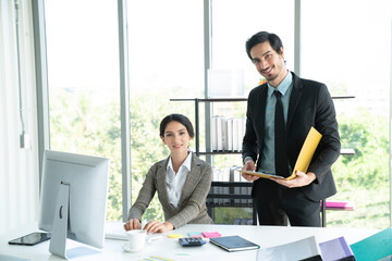 Business people working in conference room, success business partners group meeting and brainstorming and discussing concept