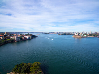 Panoramic view of Sydney Harbour NSW Australia