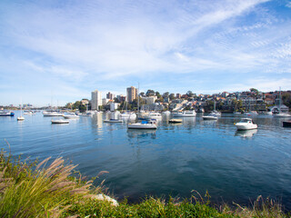 Fototapeta na wymiar Panoramic view of Sydney Harbour NSW Australia