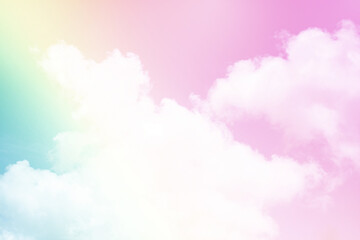 Fototapeta na wymiar Beautiful pastel sky in many colors