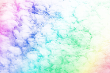 Fototapeta na wymiar Beautiful pastel sky in many colors