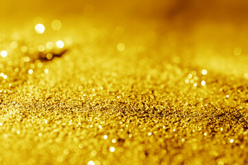 glitter light sparkle yellow golden gorgeous bokeh defocused abstract background shiny.