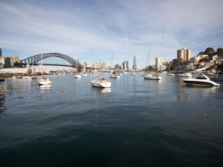 Panoramic view of Sydney Harbour NSW Australia