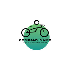 A clean, simple and modern bicycle logo
