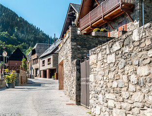 Village of Viella in the Pyrenees in Spain