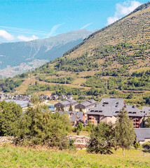 Fototapeta na wymiar Village of Viella in the Pyrenees in Spain