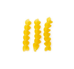 Traditional Italian pasta isolated on white background