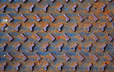 Rusty metallic surface