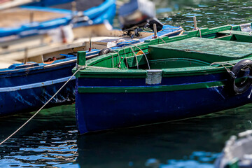 Barche per la piccola pesca tipiche della zona ionica Etnea 