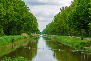 Landscape with channel near Almelo, Netherlands
