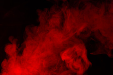 Red steam on a black background.