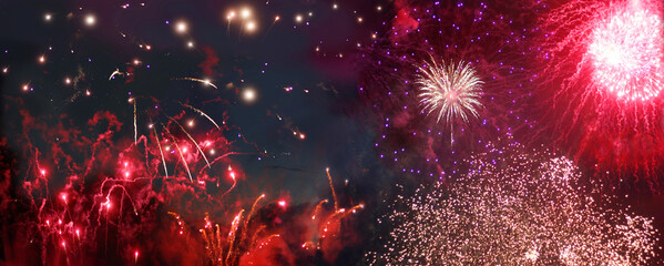 feuerwerk lichter glitzer banner