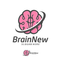 Fototapeta premium Brain logo design vector template, Mind logo concept, Icon Symbol, Creative design