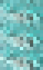 Abstract pattern, color combination, pixel effect. Squares in neon green turquoise grey brown colors, light pastel and bright shades nuances. Fresh modern background, fasion trend in color combination