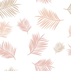 Palm leaves branch seamless pattern background