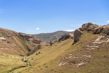 Fototapeta premium Landscape in the beautiful Golden Gate Highlands National Park, Freestate, South Africa