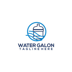 Water gallon logo concept vector