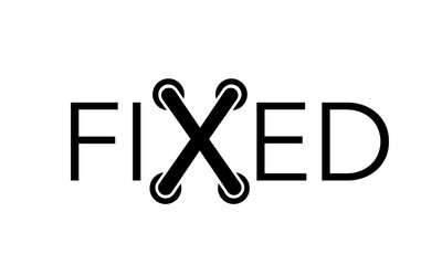 fixed slogan. Vector